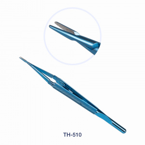 Иглодержатель м/х 3х шарнирный, титан, без замка, р.ч.прямая 1,0 мм, длина 180 мм